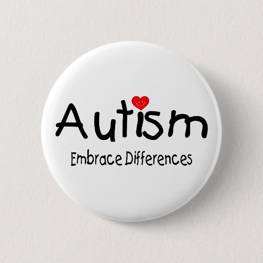 Badge Rond 5 Cm Différences d'étreinte (coeur heureux) (Devant)