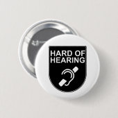 Badge Rond 5 Cm Difficile à entendre (Devant & derrière)