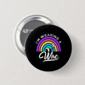 Badge Rond 5 Cm Difficile d'alerte et de conception de sensibilisa (Devant & derrière)