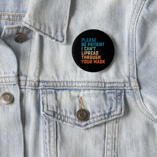 Badge Rond 5 Cm Difficile d'oreille ASL Signal Auditif Handicapé S (En situation)