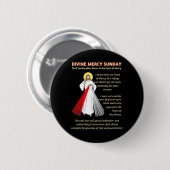 Badge Rond 5 Cm Dimanche de la Miséricorde Divine Premier dimanche (Devant & derrière)