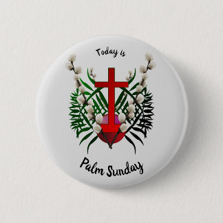 Badge Rond 5 Cm Dimanche des Palmiers, fête chrétienne