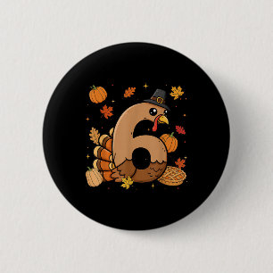 Badge Rond 5 Cm Dinde 6 Action de grâce Citrouille Génération Z Al
