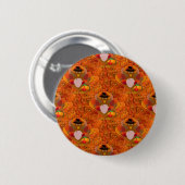 Badge Rond 5 Cm dinde d'action de grâces (Devant & derrière)
