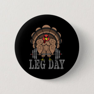 Badge Rond 5 Cm Dindon de Thanksgiving drôle de levage de terre Jo