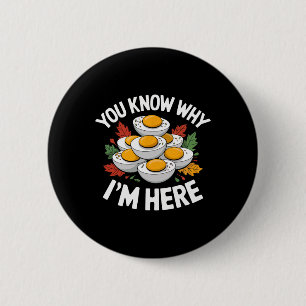 Badge Rond 5 Cm Dîner de Thanksgiving Rétro Vous savez pourquoi je