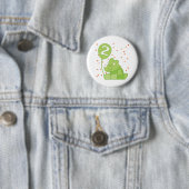 Badge Rond 5 Cm Dino Baby 2e anniversaire (En situation)