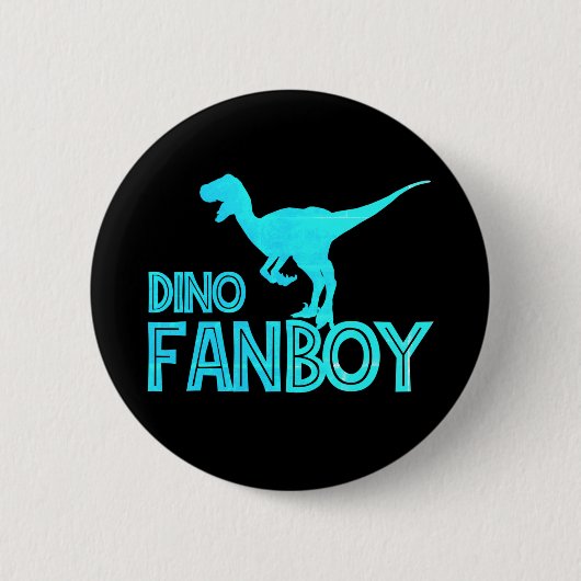 Badge Rond 5 Cm Dino Fanboy - Dinosaur Lover (Devant)