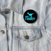 Badge Rond 5 Cm Dino Fanboy - Dinosaur Lover (En situation)