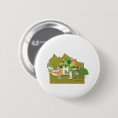 Badge Rond 5 Cm Dino Roar - Kids Art pour CHOC (Devant & derrière)