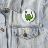 Badge Rond 5 Cm Dino vert (En situation)