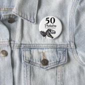 Badge Rond 5 Cm Dinosaur AGÉ Anniversaire (En situation)