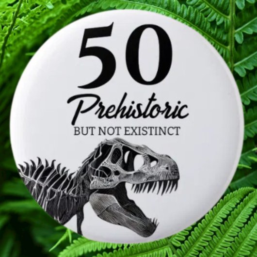 Badge Rond 5 Cm Dinosaur AGÉ Anniversaire