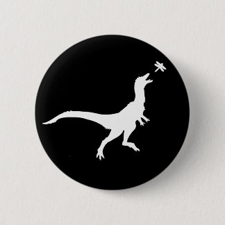 Badge Rond 5 Cm Dinosaur and Dragonfly Button