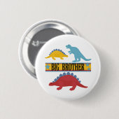 Badge Rond 5 Cm Dinosaur Big Brother (Devant & derrière)