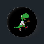 Badge Rond 5 Cm Dinosaur Playing Lacrosse Cool Dino Team Sport Gif<br><div class="desc">Dinosaur Playing Lacrosse Cool Dino Team Sport Gift</div>