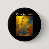 Badge Rond 5 Cm Dinosaur Velocirapture  (Devant)