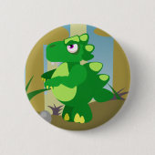 Badge Rond 5 Cm Dinosaure (Devant)