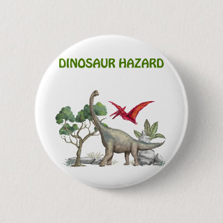 Badge Rond 5 Cm Dinosaure