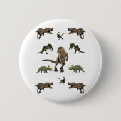 Badge Rond 5 Cm Dinosaure (Devant)