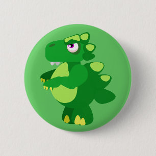 Badge Rond 5 Cm Dinosaure