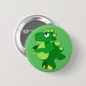 Badge Rond 5 Cm Dinosaure (Devant & derrière)