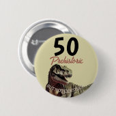 Badge Rond 5 Cm Dinosaure AGÉ T Rex (Devant & derrière)