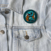 Badge Rond 5 Cm Dinosaure Bébé mignon (En situation)