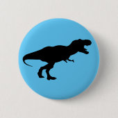 Badge Rond 5 Cm Dinosaure Coloré Bleu (Devant)