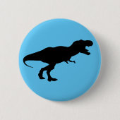Badge Rond 5 Cm Dinosaure couleur bleu (Devant)