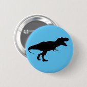 Badge Rond 5 Cm Dinosaure couleur bleu (Devant & derrière)