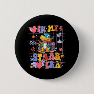 Badge Rond 5 Cm Dinosaure Dans Mon Époque Étoile Motivationnelle T
