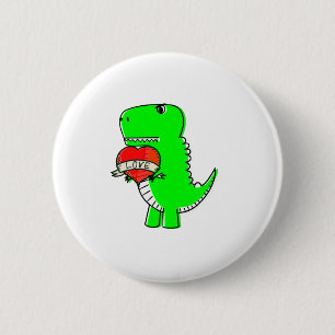 Badge Rond 5 Cm Dinosaure de la Journée des Véntines