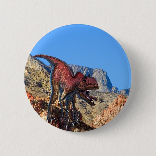 Badge Rond 5 Cm Dinosaure de Xuanhanosaurus (Devant)