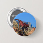 Badge Rond 5 Cm Dinosaure de Xuanhanosaurus (Devant & derrière)