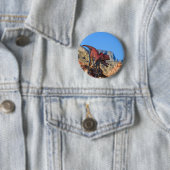 Badge Rond 5 Cm Dinosaure de Xuanhanosaurus (En situation)