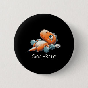 Badge Rond 5 Cm Dinosaure drôle d'Halloween testé positif pour Pum