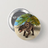 Badge Rond 5 Cm Dinosaure Einiosaurus (Devant & derrière)