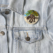 Badge Rond 5 Cm Dinosaure Einiosaurus (En situation)