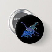 Badge Rond 5 Cm Dinosaure Gang (Devant & derrière)
