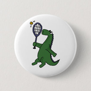 Badge Rond 5 Cm Dinosaure génial jouant la bande dessinée de