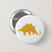 Badge Rond 5 Cm Dinosaure jaune (Devant & derrière)