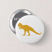 Badge Rond 5 Cm Dinosaure jaune (Devant & derrière)