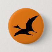 Badge Rond 5 Cm Dinosaure Jurrassic Orange (Devant)