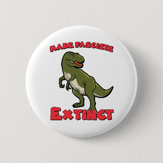 Badge Rond 5 Cm Dinosaure rétro mignon - Faire disparaître les fas (Devant)