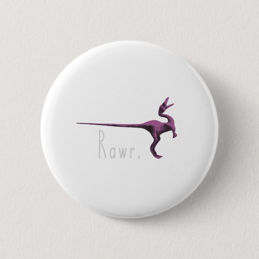 Badge Rond 5 Cm Dinosaure rose Rawr (Devant)