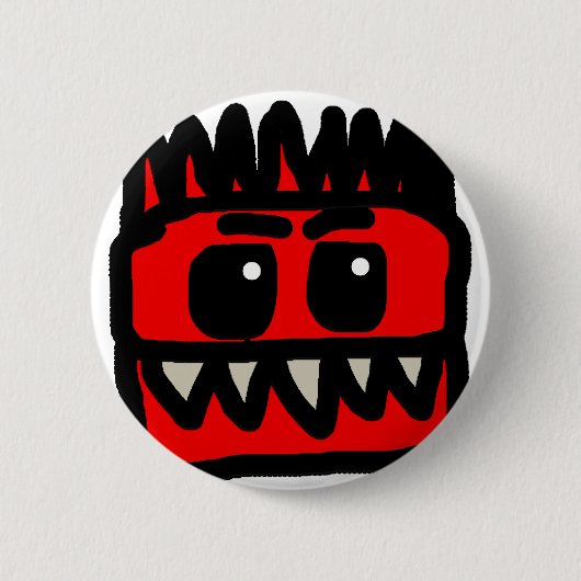 Badge Rond 5 Cm Dinosaure rouge Merch (Devant)