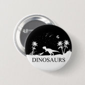 Badge Rond 5 Cm Dinosaure Sous Les Étoiles (Devant & derrière)
