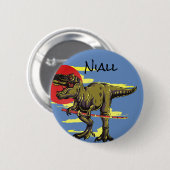 Badge Rond 5 Cm Dinosaure tendance (Devant & derrière)
