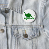 Badge Rond 5 Cm Dinosaure végétarien (En situation)
